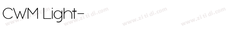 CWM Light字体转换